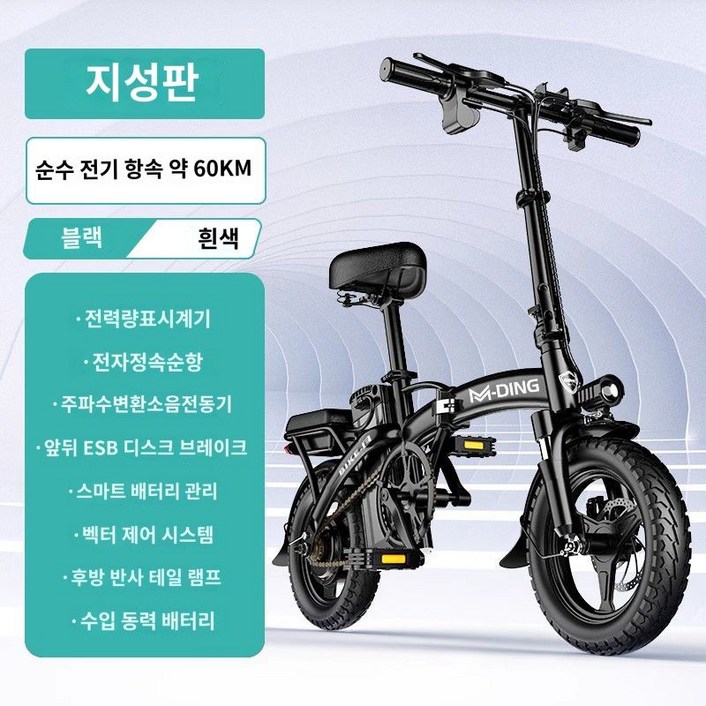 SUMAD 독일기술 접이식 전기자전거 전동 출퇴근 배달 장거리, B.15A순수전기약60km