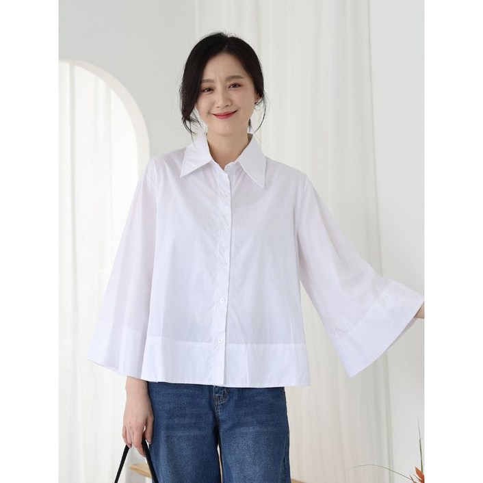 [웬디즈갤러리]도프 케이프 셔츠  스타일리시 와이드 모임 출근 SSH102