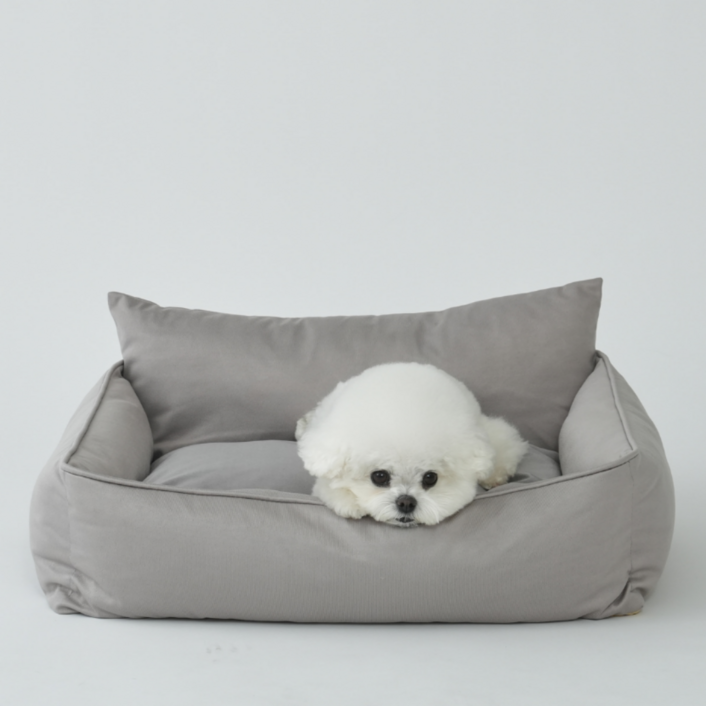 런레이더 반려동물 방석 커버분리 꿀잠 방석, 그레이, 1개