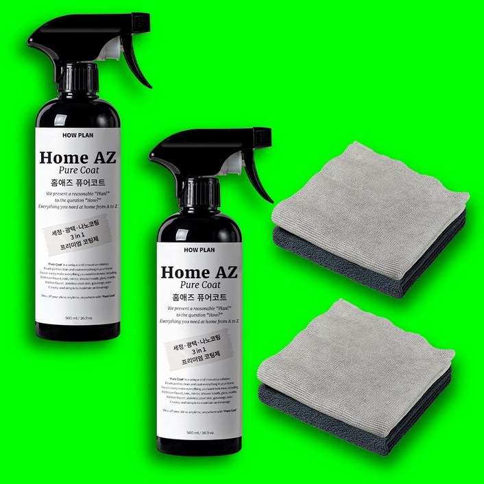 홈애즈 퓨어코트 셀프 나노코팅제 주방 욕실 싱크대, 2개, 500ml