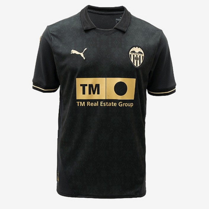 푸마 발렌시아CF 24 25 어웨이 저지 남성 반팔티 블랙 상의 유니폼 축구 풋살