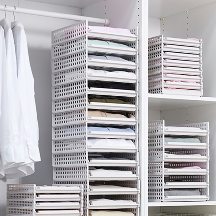 옷장수납방법 수납함 옷장 정리팁 보관 니트 보관 트레이 슬라이딩 박스 리빙 정리함 장롱 붙박이장 드레스룸 티셔츠 옷정리 노하우 리빙박스 보관함 자취필수템 선반