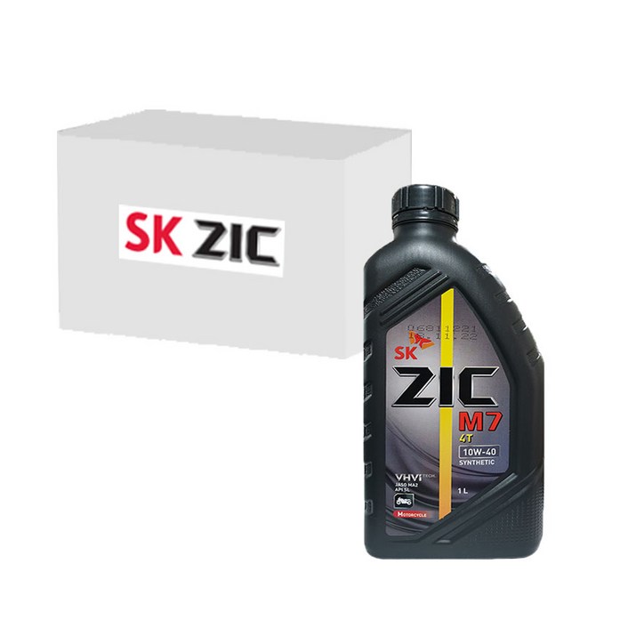 SK엔무브 지크 4행정 M7 4T (10W40, JASO MA2, 1L x 12개), 1개