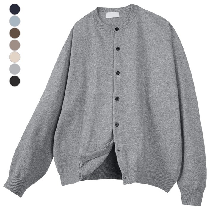 오버나인 남자 남성 겨울용 남녀공용 루즈핏 프리 단추 니트 가디건