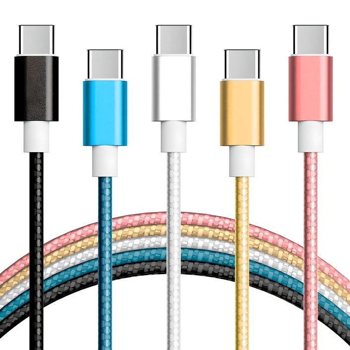 구스페리 C타입 to USB 고속충전 케이블, 1.5m, 혼합색상, 5개 구스페리 C타입 to USB 고속충전 케이블, 1.5m, 혼합색상, 5개