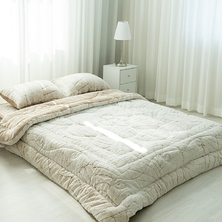 헤르메르 고급 극세사 겨울이불패드세트 이불+패드+베개커버 차렵이불
