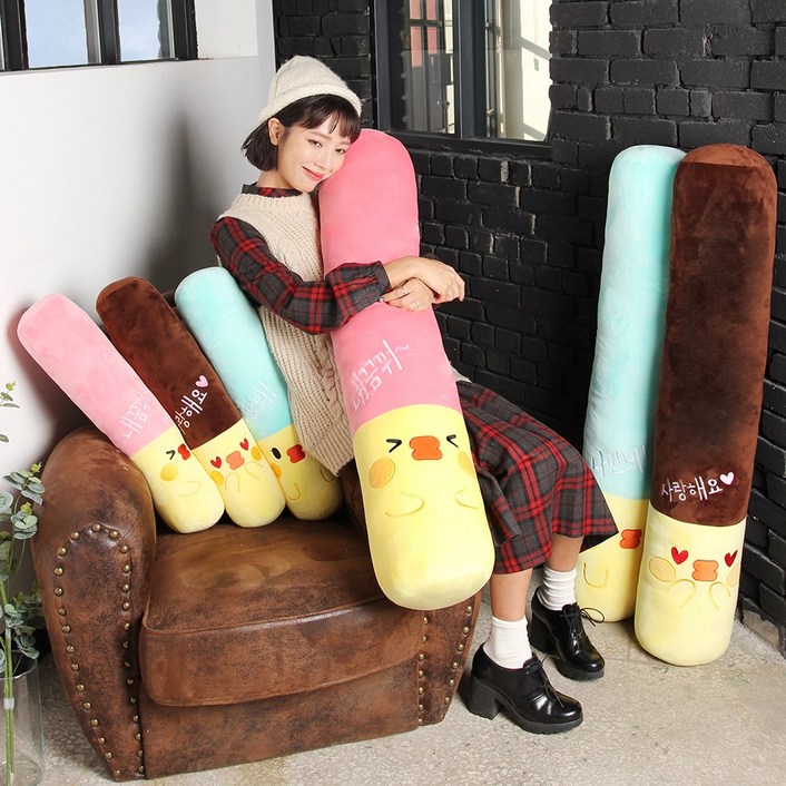 드림에버 대형 빼빼로 인형 롱쿠션 3종 커버분리 110cm 60cm  (옵션선택 필수)