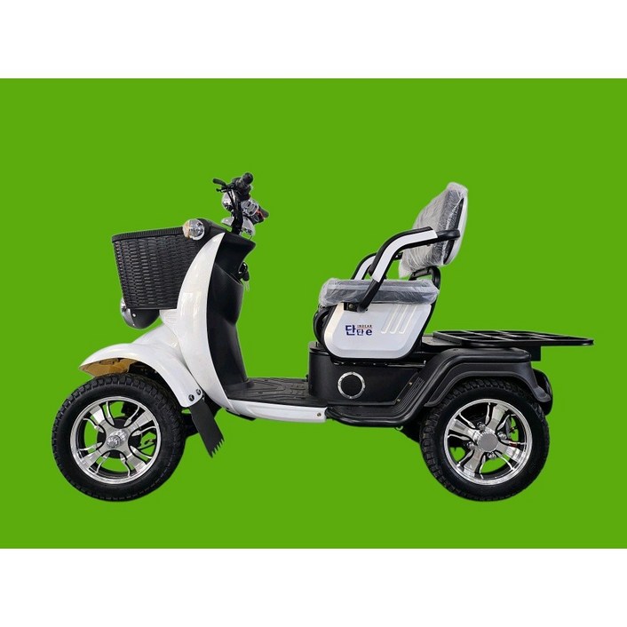 효도선물 2인용 사륜 전동스쿠터 ,전동차, 단단e 화이트( 카고), 1개