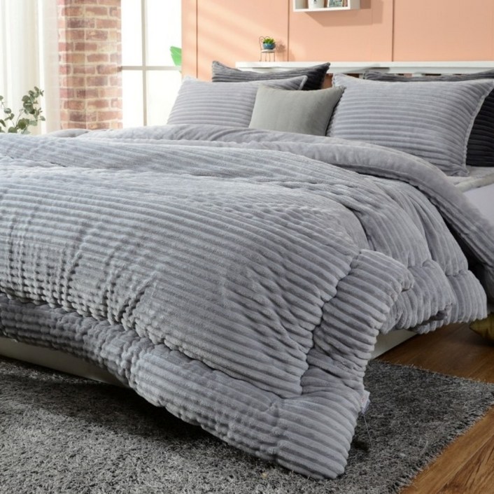 겨울잠이불멜루나 보들보들 부드럽고 포근한 밍크5mm 극세사 차렵이불