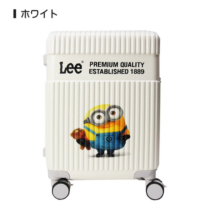 미니언즈 하드케이스 지퍼 다이얼 잠금식 TSA 잠금 튼튼함 지퍼타입 4륜 스토퍼 장착 인기 캐릭터 캐리어 케이스 22inc