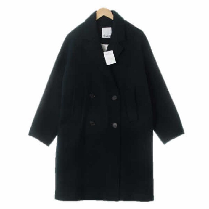 0829 톰보이 다크씨그린 울혼방 오버핏레글런더블코트 [Free]