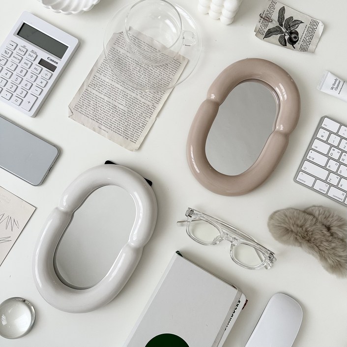 무스타슈 조디악 거울 미니거울 볼륨미러 미니 모던 인테리어