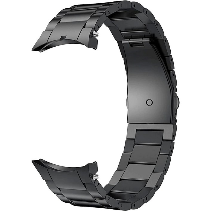TAOMI 갤럭시 워치5 프로 전용 무광 날개형 메탈 스트랩 시계줄, 블랙