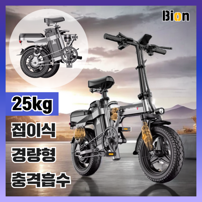 바이온 접이식 전기자전거 전동 배달 출퇴근 자전거 바이크 미니벨로 가성비, 오프로드 20A80km, 경량스틸 바이온 접이식 전기자전거 전동 배달 출퇴근 자전거 바이크 미니벨로 가성비, 오프로드 20A80km, 경량스틸