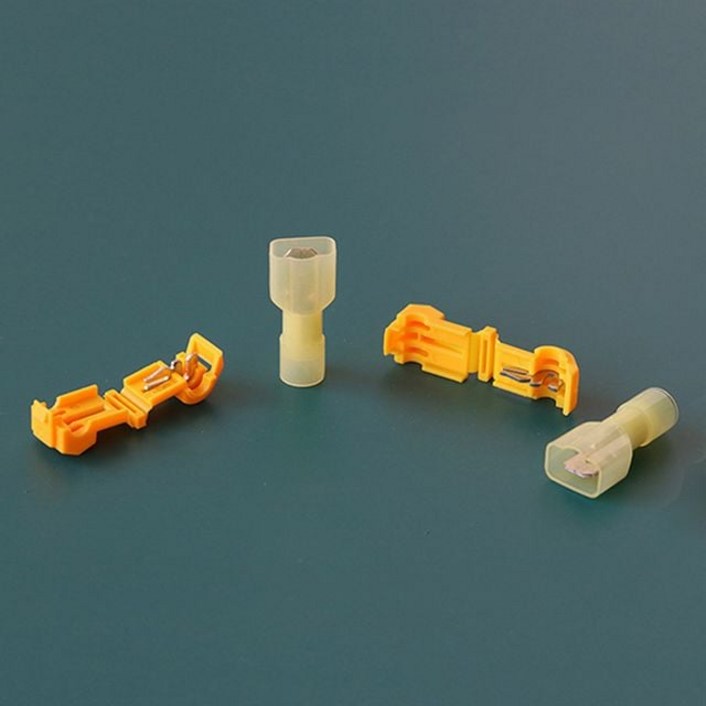 옐로우 배선연결 스카치락 커넥터 T형커넥터