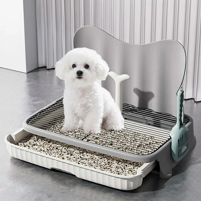 Tinduo 애견 화장실 반려동물 그물망 배변판, 1개, 그레이