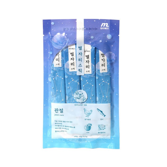 마이베프 짜먹는 고양이 간식 별자리스틱 15g x 4p