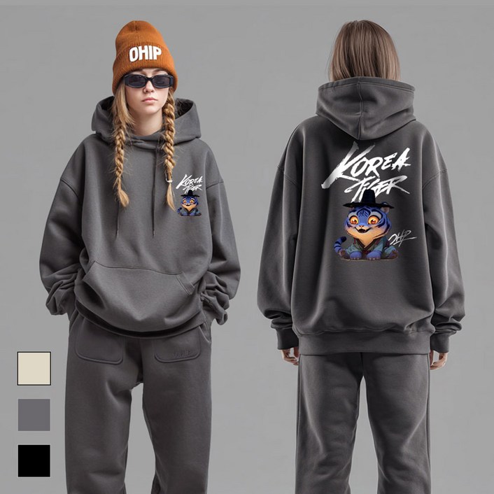 OHP 작품을 입는다 기모 후드 best3