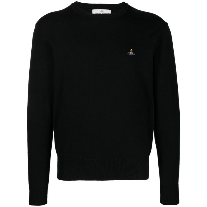 비비안웨스트우드 구체 자수 크루 넥 스웨터