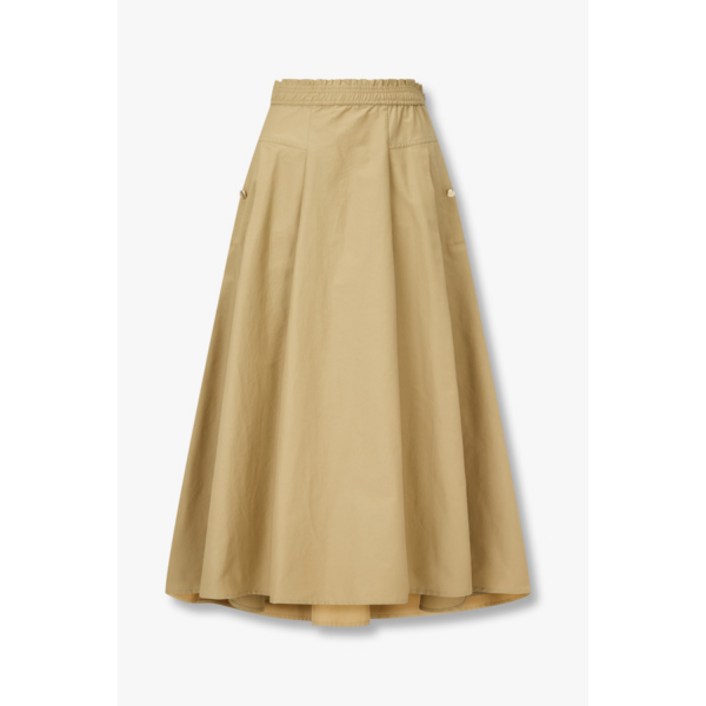 지컷 핀턱 밴딩 플레어 스커트_7255335102