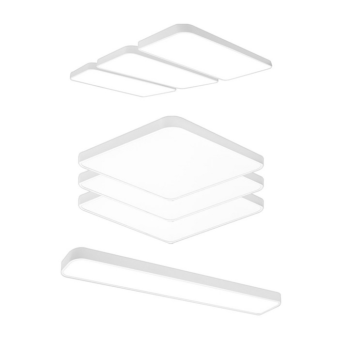 장수램프 30평B형 LED 소프트 세트 (50W방등 3개+150W거실등 1개+50W주방등1개)