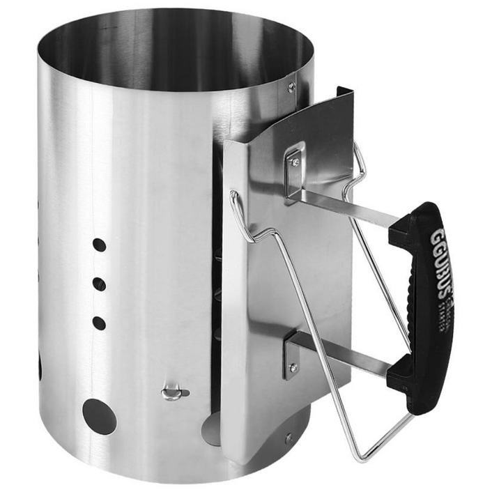 캠핑몽 차콜스타터 BIG 원형 스테인리스 숯불 점화기 침니스타터 착화기 착화통 휴대용 간편, 1개