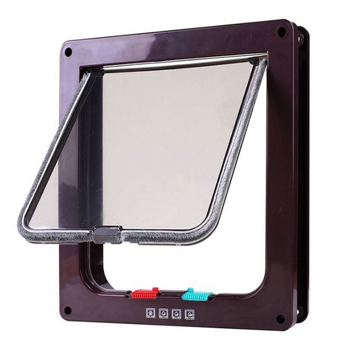 애구애구 강아지 고양이 안전문 견문 펫도어 S/M/L/XL, 블랙, 1개