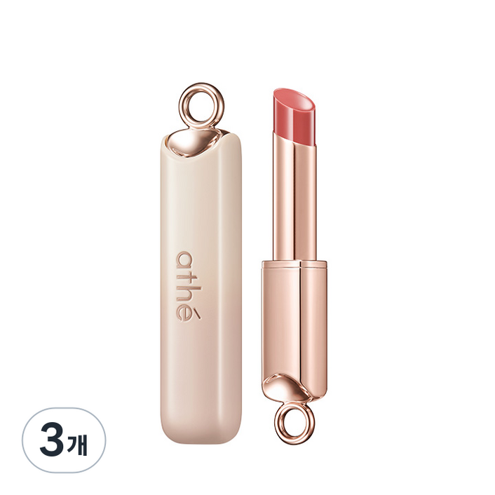 아떼 어센틱 립 글로이 밤, 3.3g, 3개, 04 대즐