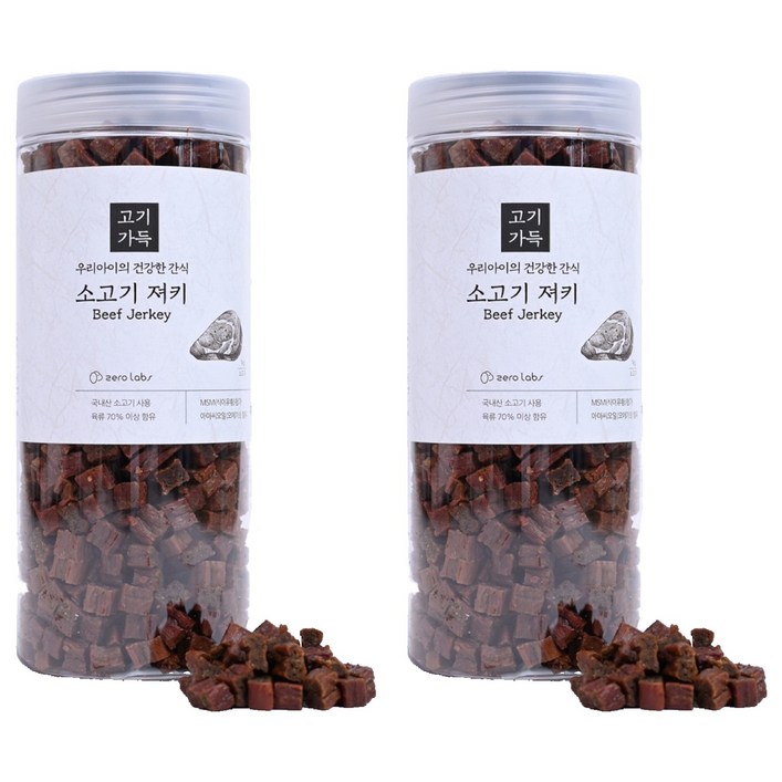 제로랩스 강아지 고기가득 노즈워크 져키, 소고기, 1kg, 2개