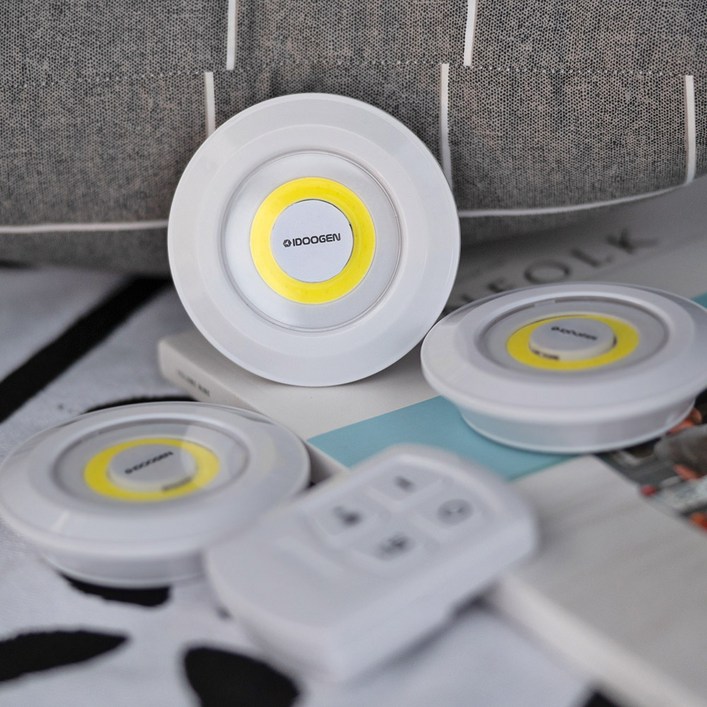 아이두젠 LED 무선 접착식 캠핑 랜턴 3p  리모컨 세트