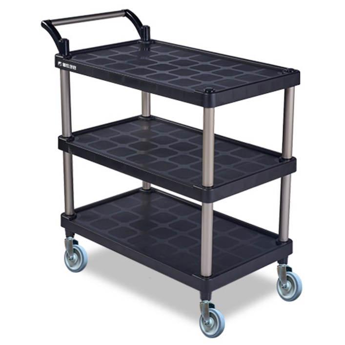 월드크린 잘밀려 3단 서빙카트 중, 1개