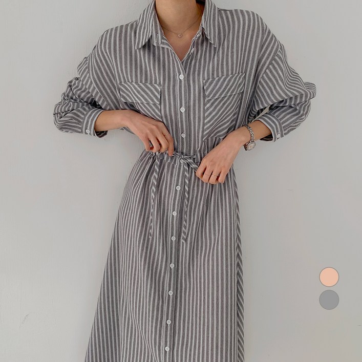 바블링브룩 여성용 스트라이프 셔츠 롱 원피스 바블링브룩 여성용 스트라이프 셔츠 롱 원피스