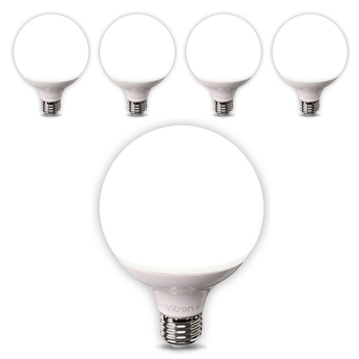 비츠온 화이트 숏타입 원하 볼구 G95 LED 전구 12W
