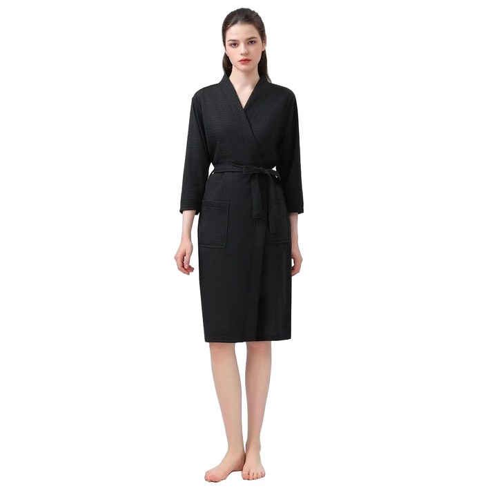 원이네 커플 와플 샤워 가운 M