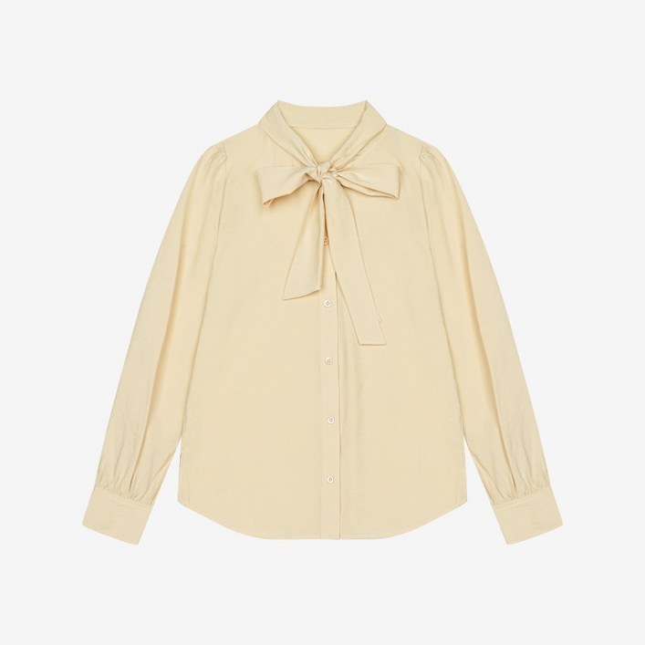 SI(씨) 여성용 퍼프 타이 블라우스 SKBAC2409