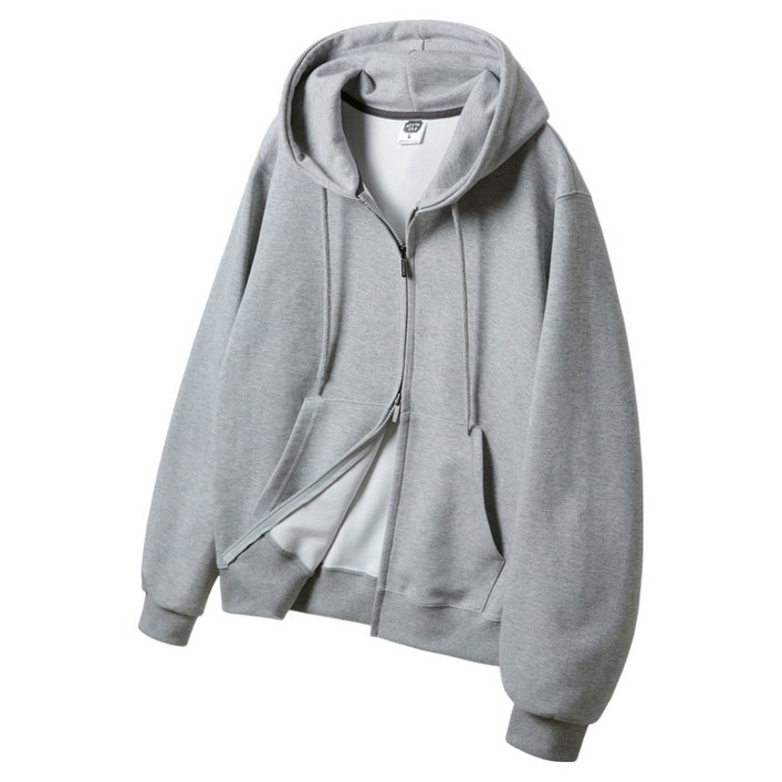 앨빈클로 무지 레귤러핏 투웨이 후드집업 AZH673