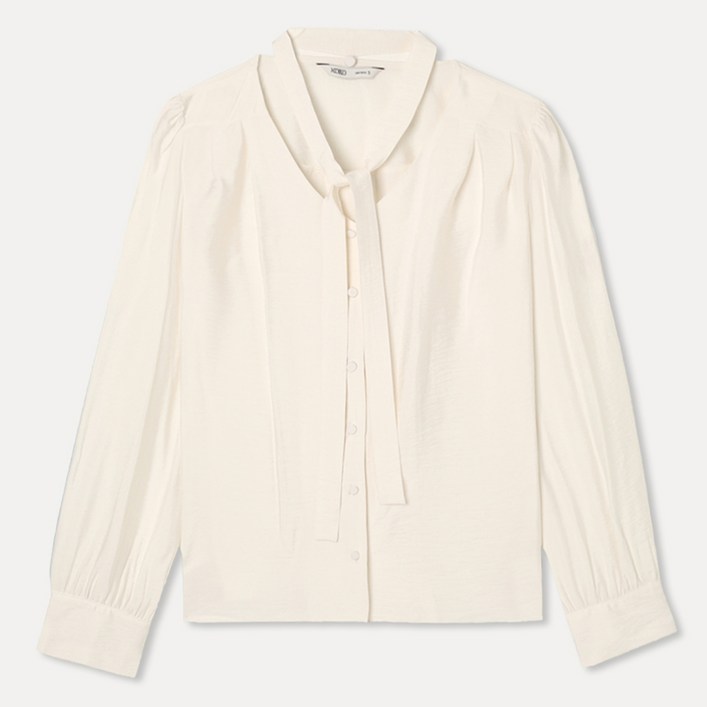 미쏘 여성용 V넥 타이 블라우스