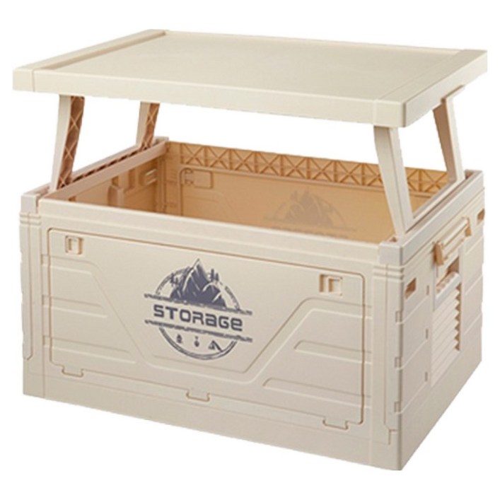 차크닉 캠핑용 폴딩 수납박스 테이블형