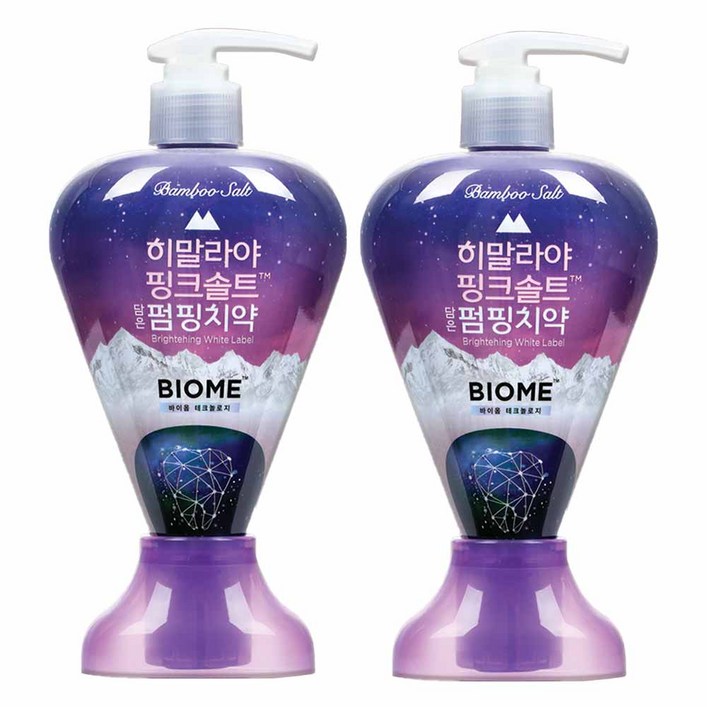 히말라야핑크솔트 담은 펌핑치약 브라이트닝 화이트 라벨