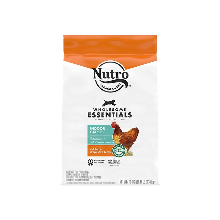 뉴트로 1세이상 실내묘용 건식사료, 닭고기현미, 6.35kg, 1개
