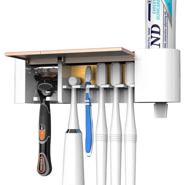 오투케어 가정용 오픈형 칫솔살균기 벽걸이형 Ti500, Ti500, 로즈골드