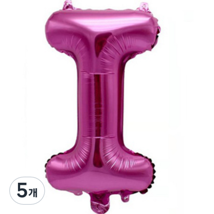 팡파티 레터링 알파벳 풍선 I 40cm, 퍼플, 5개