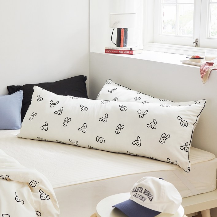 쁘리엘르 통세탁 롱 쿠션 바디필로우, 마루크림