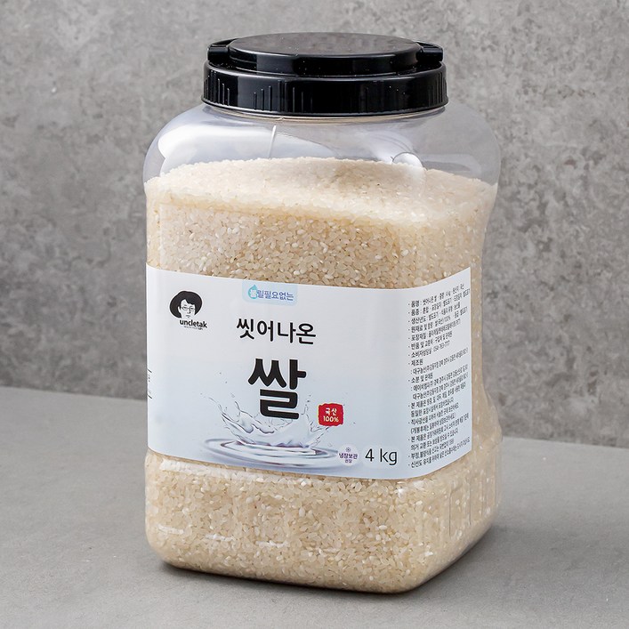 엉클탁 씻어나온 백미, 4kg, 1통 엉클탁 씻어나온 백미, 4kg, 1통