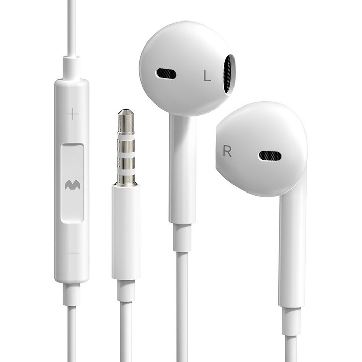 구스페리 스테레오 오픈형 유선 이어폰 3.5mm, 단일상품, 화이트