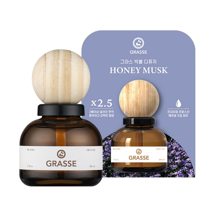불스원 그라스 빅볼 차량용 디퓨저 100ml, 허니머스크, 1개