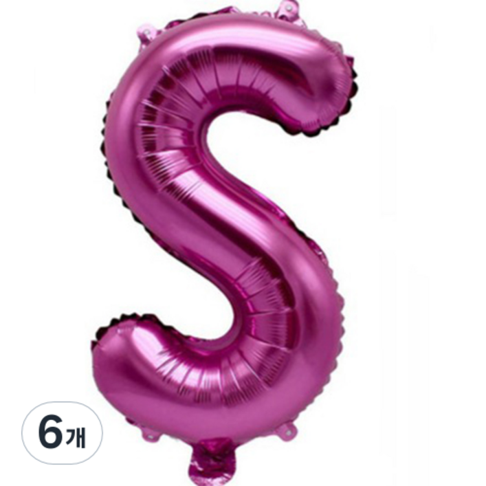 팡파티 레터링 알파벳 풍선 S 40cm, 퍼플, 6개