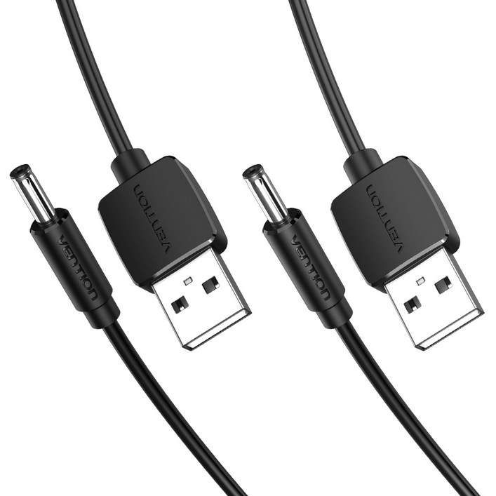 벤션 USB ADC 3.5mm 충전케이블 CEX, 1.5m, 블랙, 2개