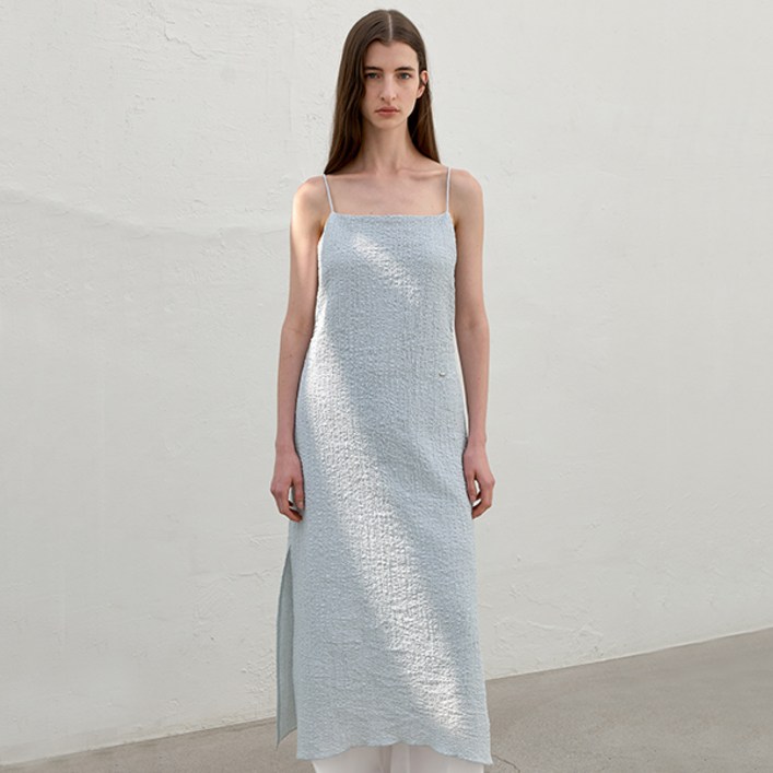 아틀리에나인 여성용 링클 슬리브리스 롱 원피스 OP6266