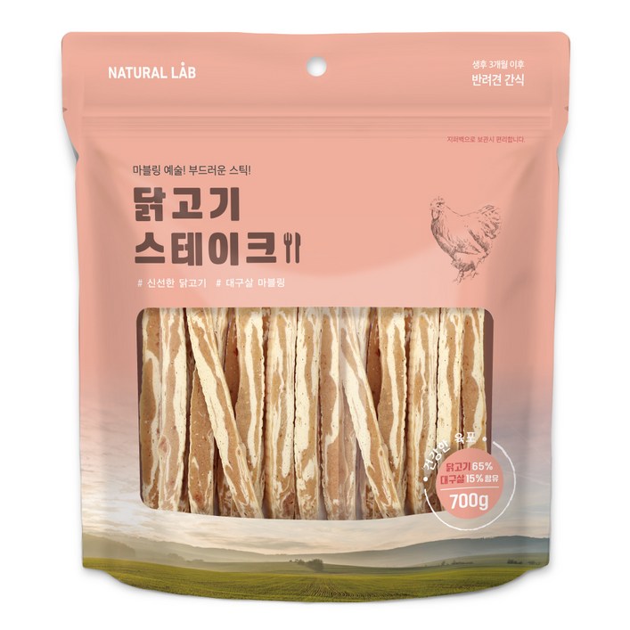 내츄럴랩 강아지 건강한육포 스테이크, 닭, 700g, 1개